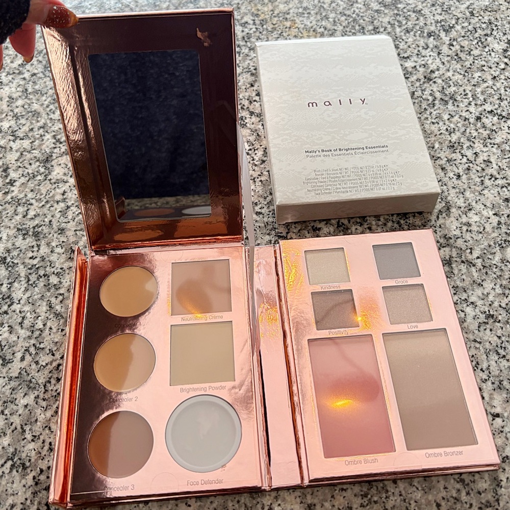 ♥️💖 Mally MALLY’S BOOK Of BRIGHTENING ESSENTIALS Full Face Makeup Pallette NEW